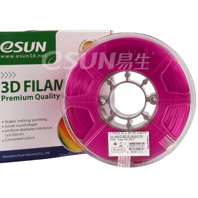 Фото Нить для 3D-принтера eSUN 3D FILAMENT PLA Glass Purple 3.00 мм